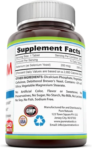 Miniatura 2 de Pure Naturals Tabletas de selenio, 200 mcg, 240