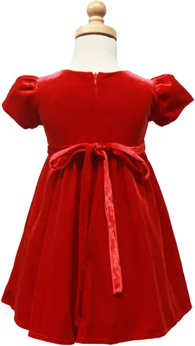 Miniatura 2 de Lito SWEA Pea Lilli C600 - Vestido de terciopelo rojo con cinturón de estrás