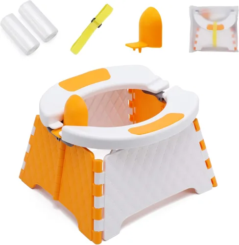 Asiento de entrenamiento portátil para niños pequeños, inodoro plegable para niños, inodoro plegable para niños, orinal de viaje para automóvil,