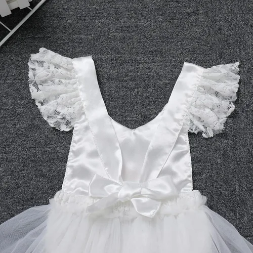 Miniatura 31 de Traje de bebé niña primer cumpleaños traje de encaje tul mameluco princesa tutú vestido de un año cumpleaños pastel Smash fotografía ropa