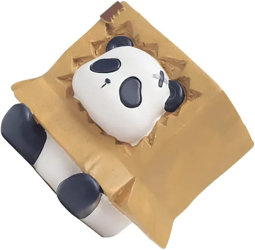 Bonita maceta de panda de resina de animales para suculentas, para escritorio, mini adorno para suculentas, soporte creativo para lápices, Tipo 2