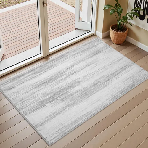 Miniatura 21 de PADOOR Alfombra moderna abstracta para entrada, alfombra lavable de 2 x 3 pulgadas, antideslizante, ultra suave, de pelo bajo, para puerta