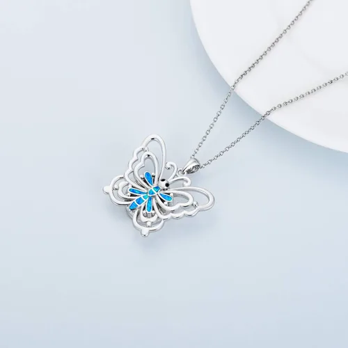 Miniatura 3 de Collar con medallón con diseño de libélula de abeja y búho de mariposa para cualquier foto