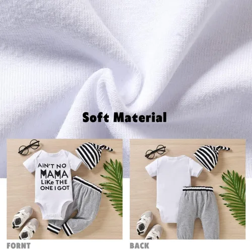 Miniatura 2 de Aalizzwell Ropa de verano para bebés y niños, traje de manga corta
