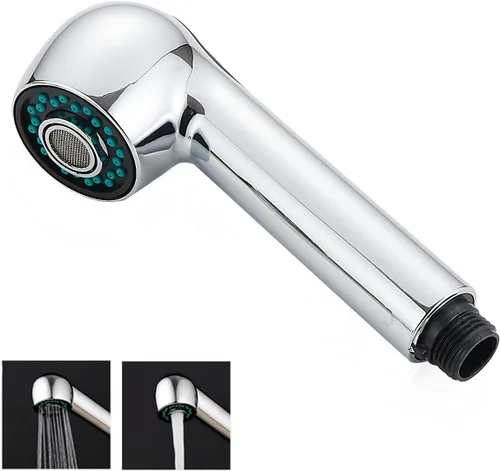 Miniatura 7 de Reemplazo de cabezal de grifo extraíble para fregadero de cocina, 2 funciones, cabezal rociador extraíble cromado, (chapado)