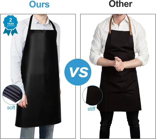 Miniatura 7 de Gotega Waterproof Rubber Vinyl Apron Adjustable Dishwasher Apron - Apron for Women Men Heavy Duty Work Apron
