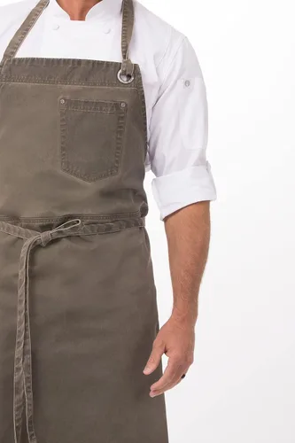Miniatura 4 de Chef Works Unisex Dorset Chefs Bib Apron Earth Brown One