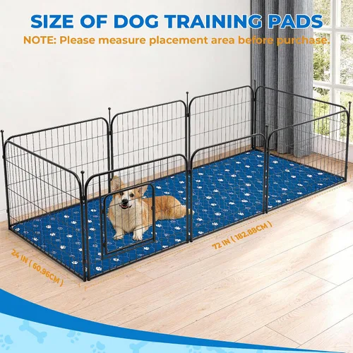 Miniatura 2 de Fostanfly Almohadillas Lavables para Orina de Perro, 1 Paquete 24''x72''(2x6 pies) Almohadillas Antideslizantes Reutilizables para Cachorros