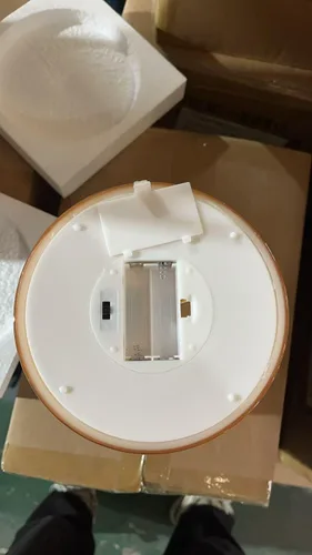Miniatura 6 de JHY DESIGN Velas de cristal sin llama de 3 mechas de 8 pulgadas de alto operadas por batería con llama danzante parpadeante LED velas tipo pilar