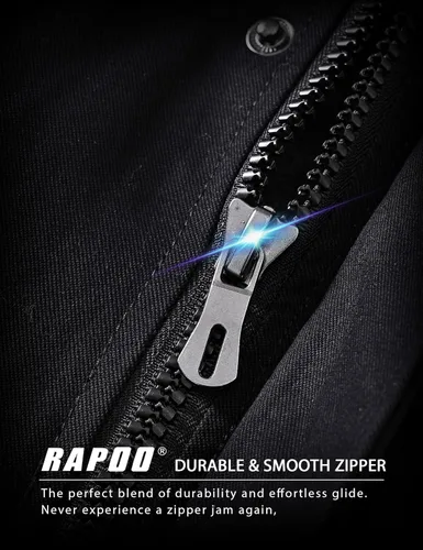 Miniatura 6 de Rapoo Chaqueta de invierno para hombre, de algodón, con forro polar, gruesa y cálida, con capucha