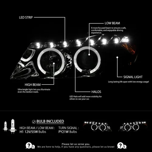 Miniatura 2 de Autozensation Compatible con BMW E90 Serie 3 Sedán de 4 puertas 2006-2008, juego de faros izquierdo + derecho, faros LED + proyectores de cromo
