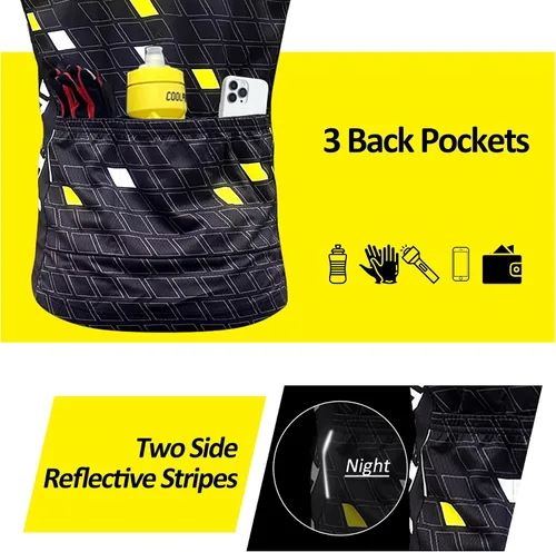 Miniatura 9 de Camiseta de ciclismo de manga corta para hombre, camisetas de ciclismo de carretera que absorben la humedad