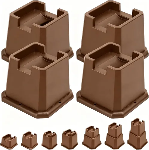 Miniatura 26 de Elevadores de Cama Shouwuhho de 2 Pulgadas, Elevadores de Muebles con Alturas de 2 3 4 5 6 7 8 Pulgadas de Alta Resistencia, Elevadores de Cama