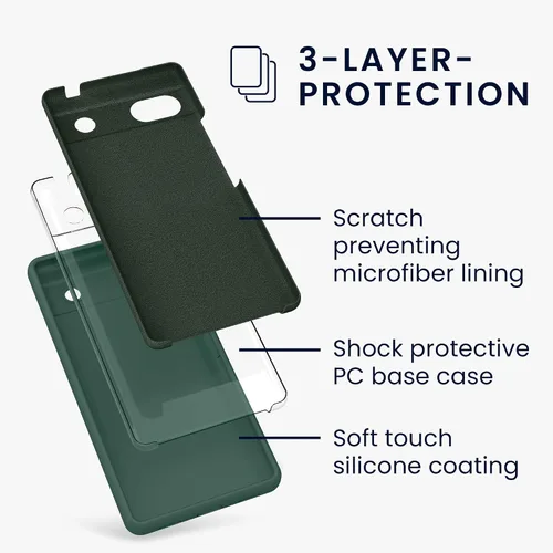 Miniatura 232 de kwmobile Funda Compatible con Google Pixel 6 Pro - Funda de teléfono de silicona TPU con acabado suave - Azul Arrecife