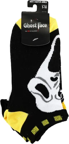 Miniatura 7 de Bioworld Scream Ghostface - Calcetines tobilleros para mujer (5 unidades), Multi colorido