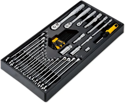 Miniatura 4 de DEWALT - Juego de herramientas mecánicas, herramientas de guía de 1/4", 3/8", 1/2" y llaves combinadas, 341 piezas (DWMT45341)