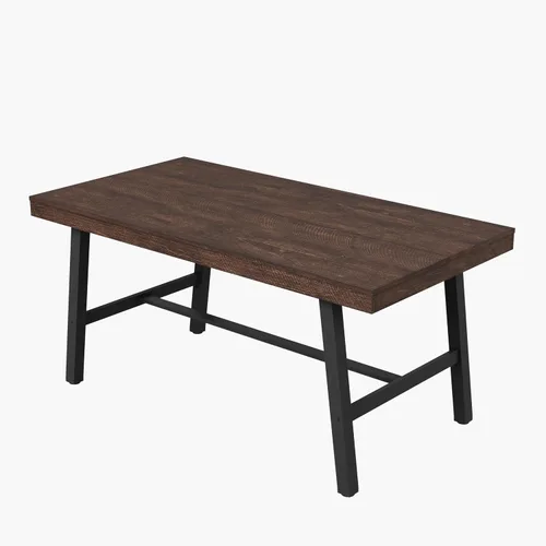 Miniatura 30 de GarveeHome Mesa de comedor industrial para 2-4 personas, mesa de cocina grande de 55.11 pulgadas de largo con marco de metal resistente, encimera