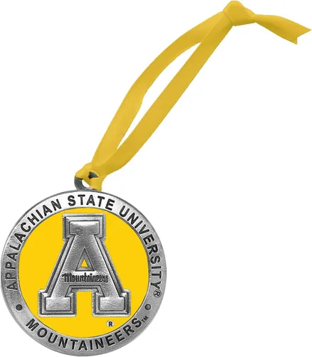 Miniatura 92 de Adorno de Alabama sin fecha Adorno de árbol de Navidad esculpido a mano Incrustación de metal de peltre Alma Mater intrincadamente elaborada