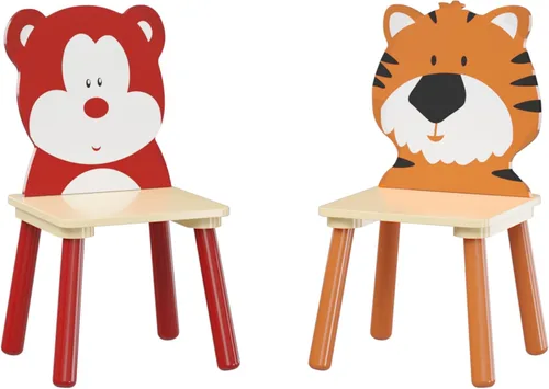 Miniatura 7 de Juego de mesa y 2 sillas para niños, juego de mesa de actividades de madera de 3 piezas, juego de mesa y silla para niños y niñas, guardería, hogar