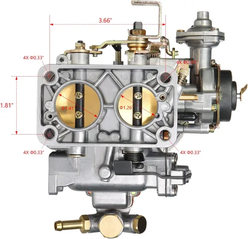 Miniatura 3 de Carburador Weber 32/36 DGEV DGV DGAV de 2 barriles con estrangulador eléctrico para camioneta Toyota 20R 22R, motor Datsun para camioneta 510 610
