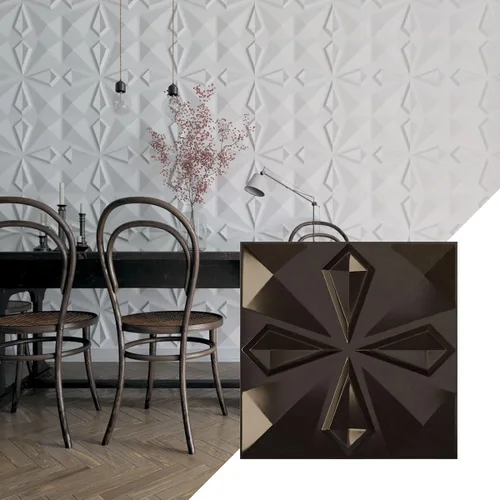 Miniatura 23 de Ekena Millwork WP20X20NKWH 19 5/8 pulgadas de ancho x 19 5/8 pulgadas de alto Nikki EnduraWall Decorativo 3D Panel de pared cubre 2.67 pies cuadrados
