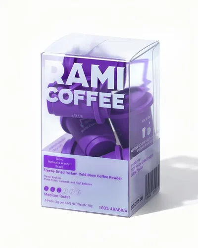 Miniatura 15 de Rami Coffee Café en polvo instantáneo liofilizado de café instantáneo, tostado medio 100% arábica, 6 paquetes individuales portátiles para el hogar