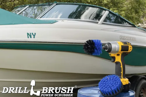 Miniatura 6 de Suministros de limpieza acuática - Cepillos de limpieza de barcos con taladro - Accesorios de limpieza de barcos - Juego de cepillos limpiador