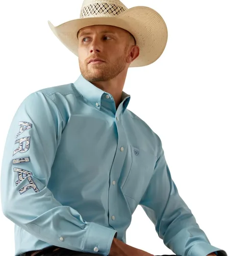Miniatura 76 de Ariat Camisa de sarga con logotipo del equipo para hombre
