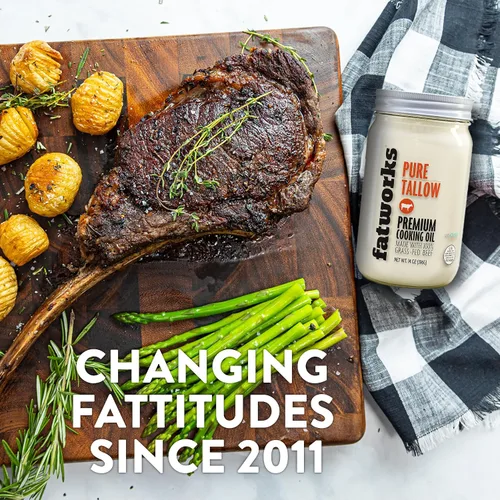Miniatura 6 de Fatworks Sebo de ternera 100% alimentado con pasto, hecho artesanalmente, aprobado por WHOLE30, KETO, PALEO, 14 onzas, paquete de 2