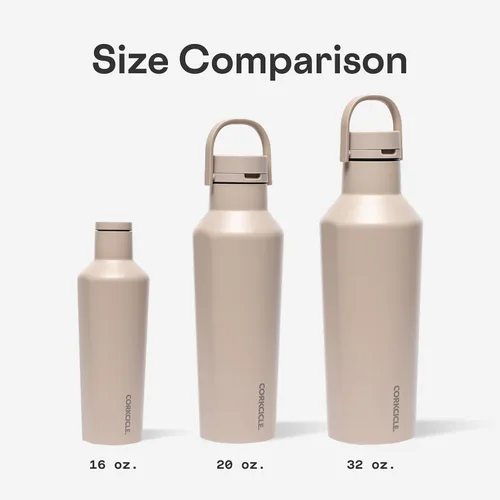 Miniatura 7 de Botella de agua aislada Corkcicle Classic Canteen - Taza reutilizable de acero inoxidable - Triple aislamiento - Mantiene las bebidas frías durante