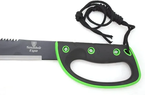 Miniatura 3 de Snake Eye Tactical Full-Tang Machete – Herramienta de supervivencia de hoja fija resistente con funda de nailon reforzado para camping, caza