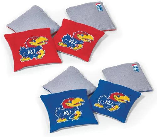 Miniatura 8 de Wild Sports - Puf de doble cara NCAA College de 8 unidades, bolsas de lanzamiento prémium para juego de cornhole, ideal para portones traseros