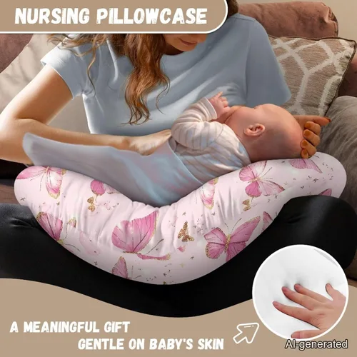 Miniatura 6 de Fundas de almohada para recién nacido, funda de almohada de lactancia para tumbona Boppy, funda de almohadas para lactancia materna para bebés, Rosa