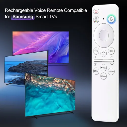 Miniatura 2 de Control remoto recargable con voz para Samsung - Control remoto inteligente para TV, reemplazo compatible para televisores inteligentes Samsung