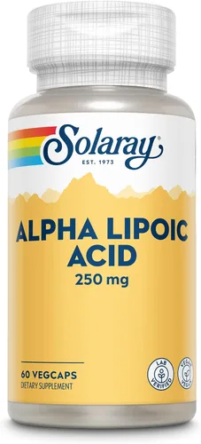 Miniatura 4 de SOLARAY Ácido alfa lipoico 250 mg - 60 cápsulas vegetales - Actividad antioxidante saludable y apoyo energético - Sin OMG y vegano