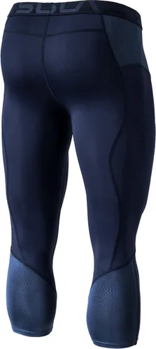 Miniatura 2 de TSLA Pantalones de compresión 34 para hombre, mallas de entrenamiento para correr, leggings atléticos capri de secado fresco, capa base de yoga