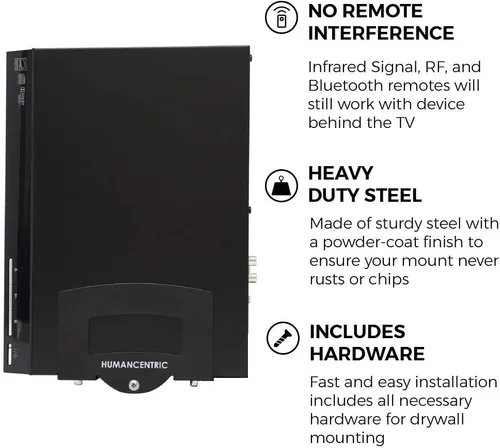 Miniatura 4 de HumanCentric Caja de cables y soporte para módem, montaje de pared ajustable para dispositivos pequeños y estrechos, cajas de cable, módems