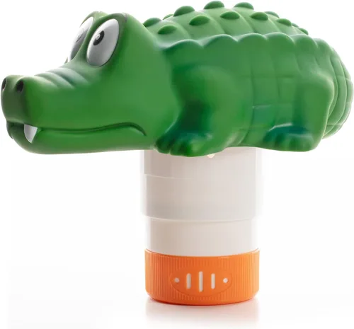 Miniatura 9 de XY-WQ Flotador de cloro, dispensador de cloro flotante para piscina (cocodrilo), se adapta a tabletas de 1 y 3 pulgadas para piscinas grandes