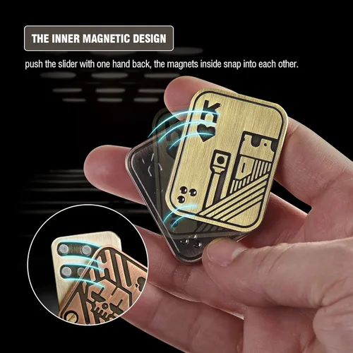 Miniatura 4 de ITOKEY Juguetes para ansiedad, juguetes deslizantes de metal EDC, juguete antiestrés EDC para aliviar el estrés, juguetes magnéticos de metal
