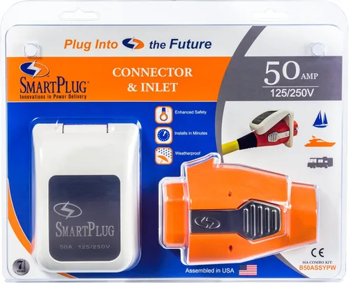 Miniatura 3 de SmartPlug B50ASSYPW - Kit combinado con conector hembra y entrada no metálica, 50 amperios, color blanco