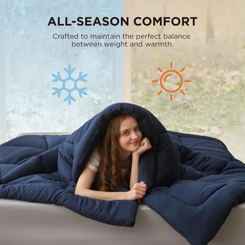 Miniatura 113 de Bedsure Relleno de edredón – Edredones acolchados tamaño King, edredón para todas las estaciones, ropa de cama alternativa de plumón suave, con 8