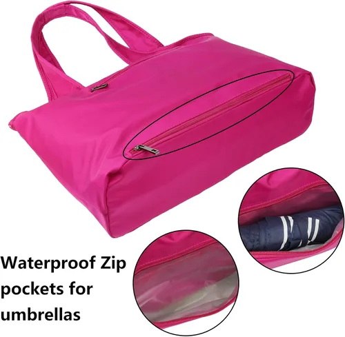 Miniatura 4 de Bolso grande de hombro para mujer, impermeable, multifunción, de nailon, para viaje
