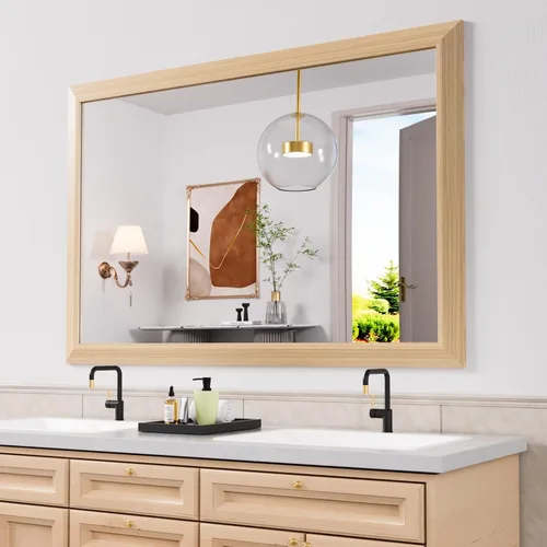 Miniatura 98 de Amorho Espejo de Baño Negro, Espejos de Pared de 24x30 Pulgadas con Marco de Metal Grueso para Sobre el Fregadero, Dormitorio, Sala de Estar