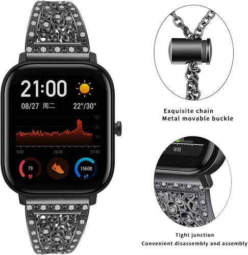 Miniatura 3 de FitTurn Correa de reloj compatible con Amazfit Active 2 Square/1/GTS 4 4mini/GTS 3/GTS 2/GTS 2e/GTS 2 mini/GTR 1.654 in/Bip 3 pro/Bip 3 SmartWatch