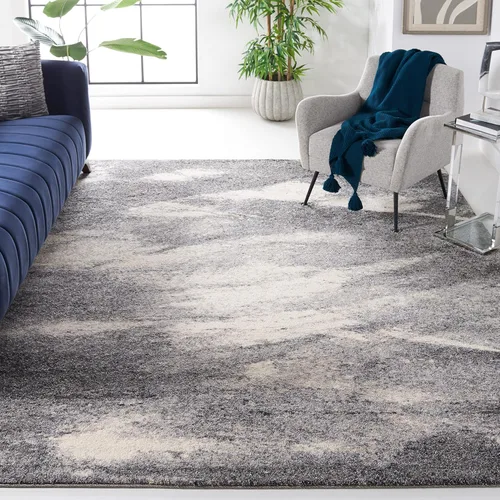 Miniatura 11 de SAFAVIEH Retro Collection - Alfombra de área de 2 x 3 pies, azul claro y azul, no desprende pelusa y fácil de limpiar, ideal para sala de estar
