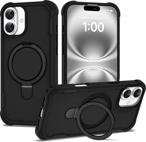 Miniatura 10 de Funda compatible con iPhone 12 y 12 Pro de 6.1 pulgadas con soporte de anillo magnético [protección militar contra caídas] [compatible con MagSafe]