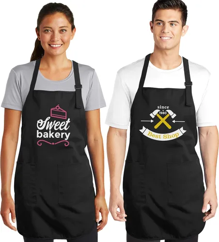 Miniatura 3 de NACRE APPAREL Delantal de parrilla personalizado para hombres y mujeres, añade tu diseño de logotipo, diseño de foto, delantal de chef personalizado
