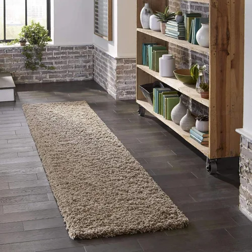 Miniatura 60 de Unique Loom Zuniga Solid Shag Collection alfombra moderna de felpa negra de área (7' 0 x 10' 0)