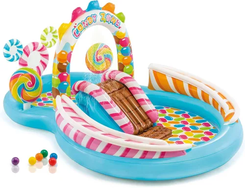 Miniatura 8 de Intex Candy Zone - Piscina inflable, 116 x 75 x 51 pulgadas, para mayores de 2 años, color azul 2-Multicolor