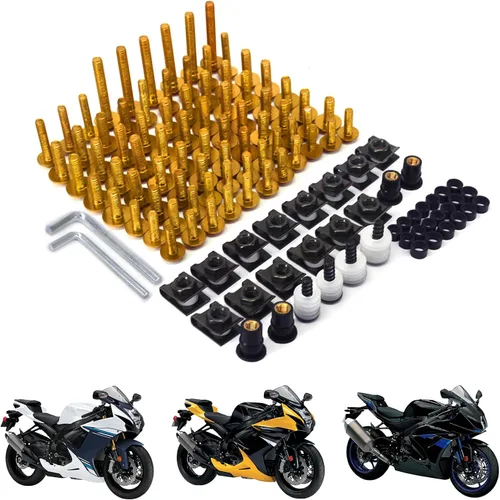 Miniatura 10 de AnXin Kit de pernos de carenado para motocicleta 116 piezas de sujetadores y tornillos CNC universal para GSXR 600 750 1000 YZF R6 R3 R1 ZX6R ZX10R